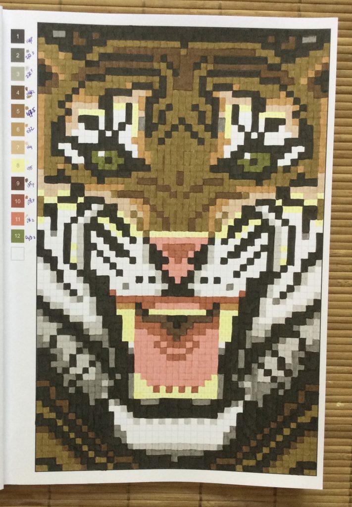 tijger uit kleuren op nummer 2- extreme kleurpuzzels voor volwassenen-john woodcock.jpg
