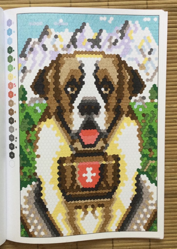Sintbernard hond- kleuren op nummer 2- extreme kleurpuzzels voor volwassenen-john woodcock.jpg