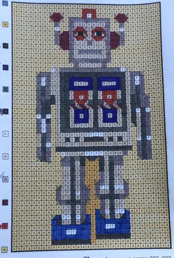 Robot-pixel puzzles van Braingames.jpg