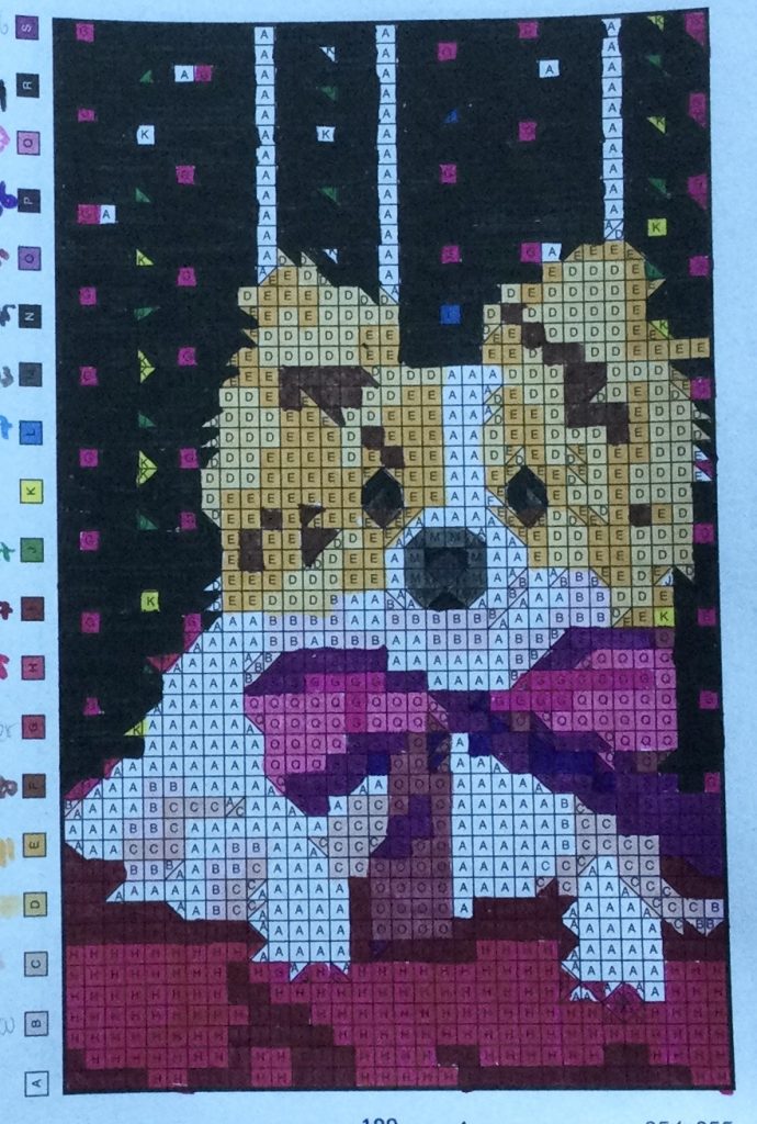 kleuren op nummer-hondje met strik-pixel puzzles van Braingames.jpg